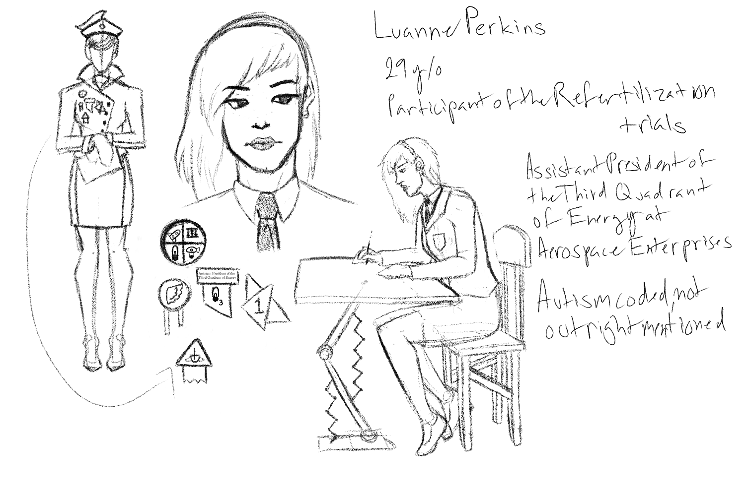 concept art for a character from a story I've scrapped